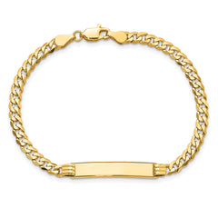 10k Flat Curb Link ID Bracelet - 7