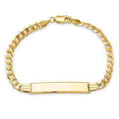 10k Flat Curb Link ID Bracelet - 7