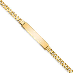 10k Flat Curb Link ID Bracelet