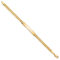 10k Flat Curb Link ID Bracelet - 7