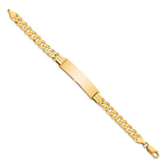 10k Flat Curb Link ID Bracelet - 7