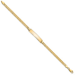 10k Flat Curb Link ID Bracelet - 7