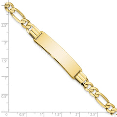 10k Figaro Link ID Bracelet - 7
