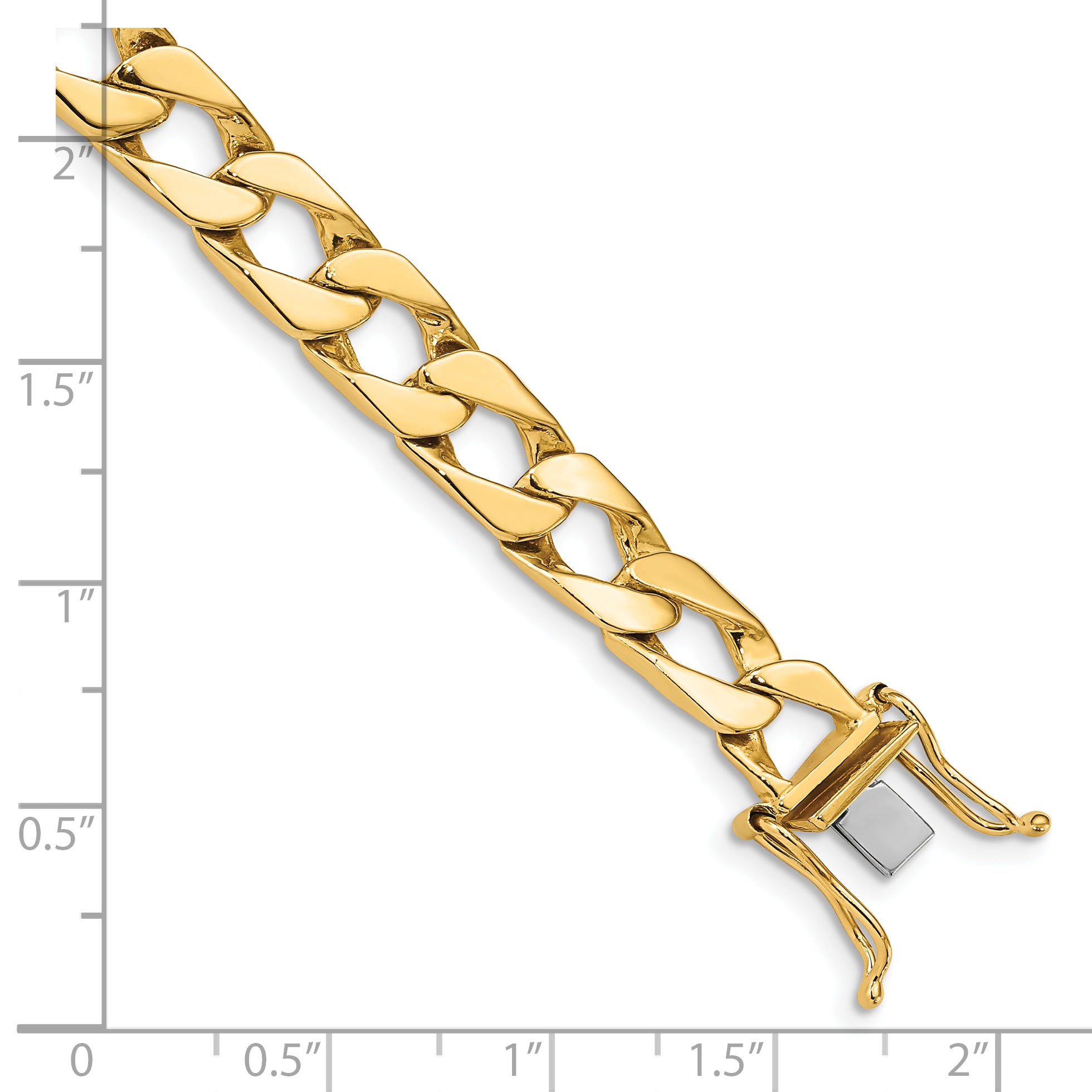 10k 7.9mm Hand-polished Fancy Link Bracelet
