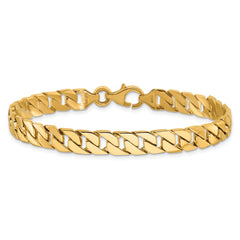 10k 7.4mm Hand-Polished Fancy Link Chain