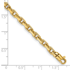 10k 4.2mm Hand-Polished Fancy Link Chain