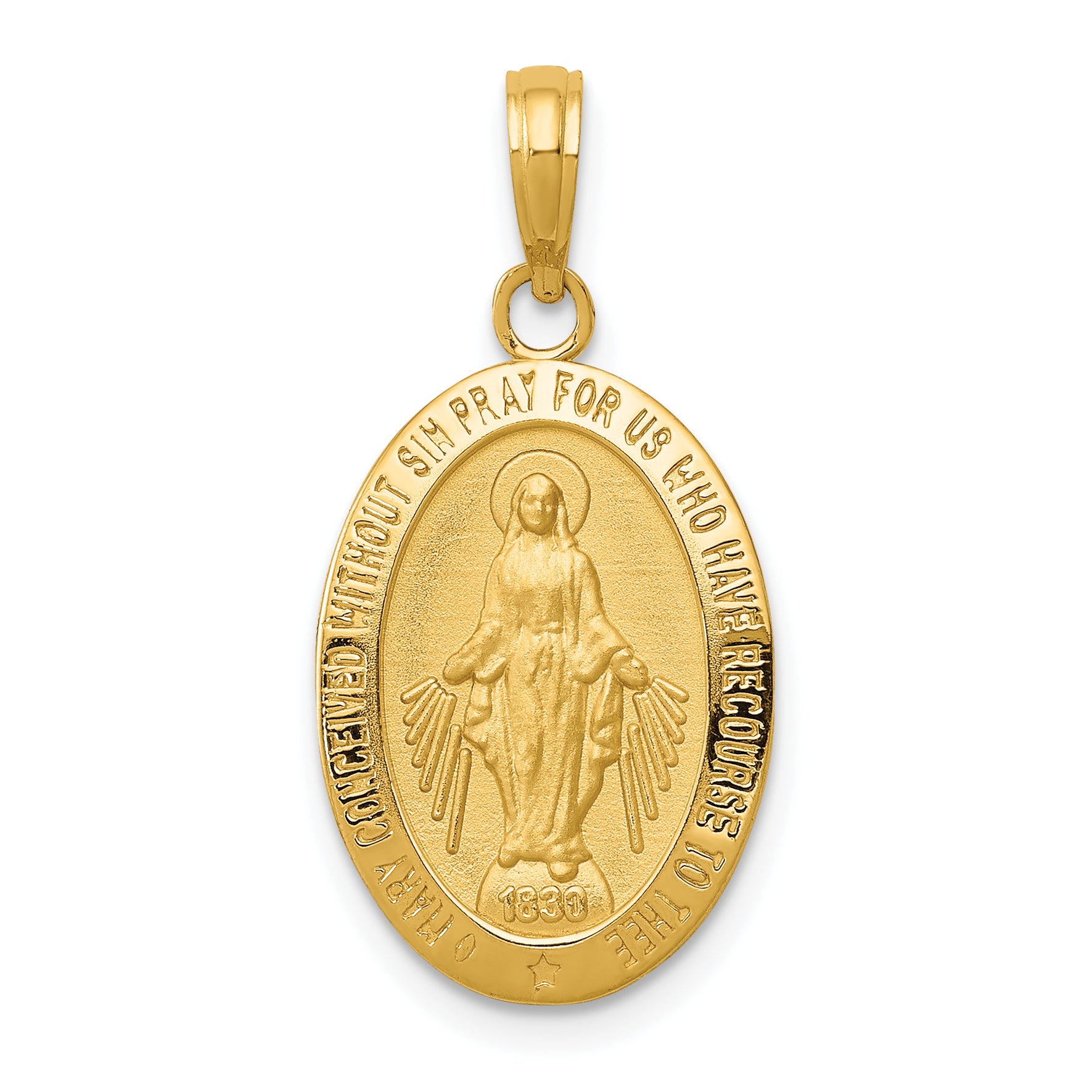 10k Miraculous Medal Pendant