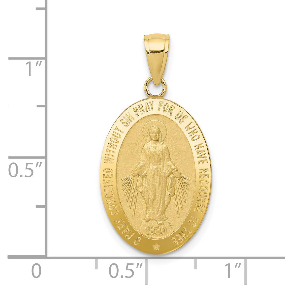 10k Miraculous Medal Pendant