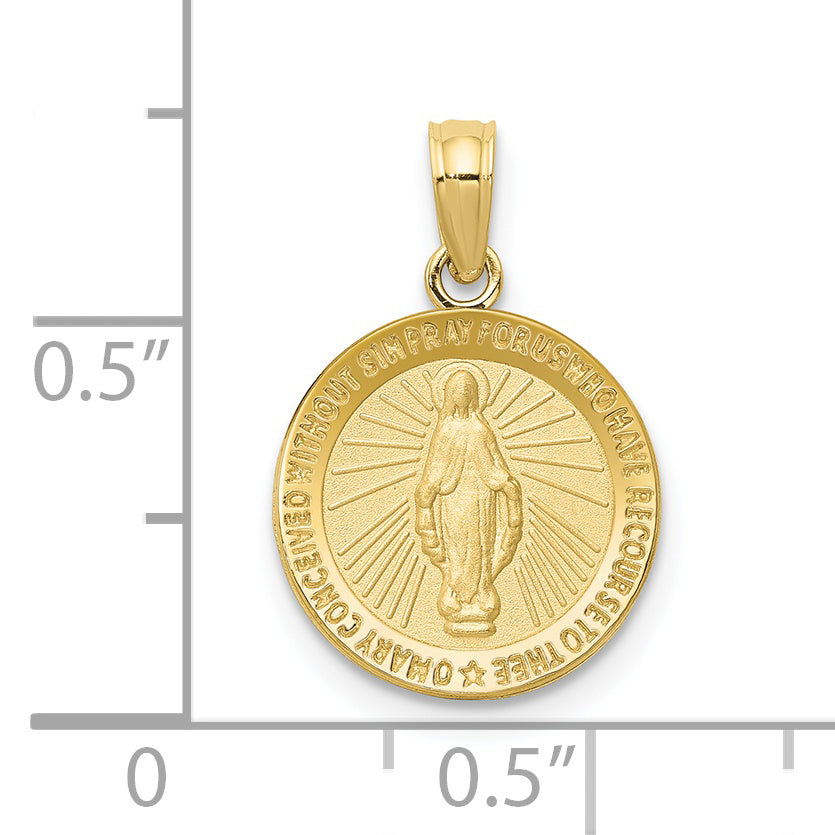 10k Miraculous Medal Pendant