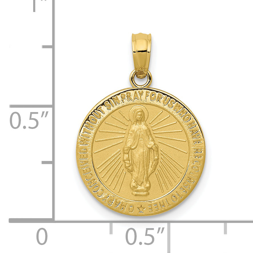 10k Miraculous Medal Pendant