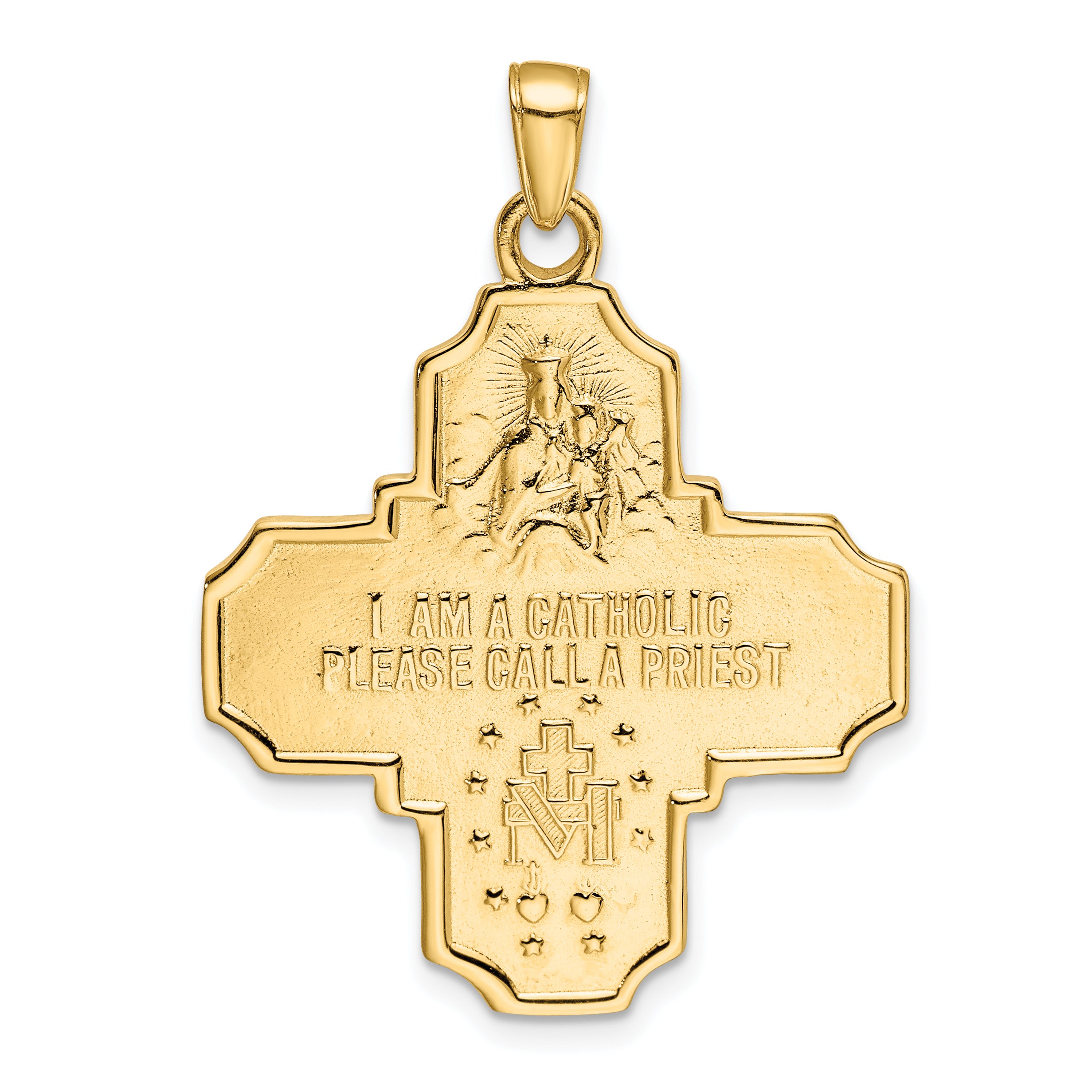 10k Four-Way Medal Pendant