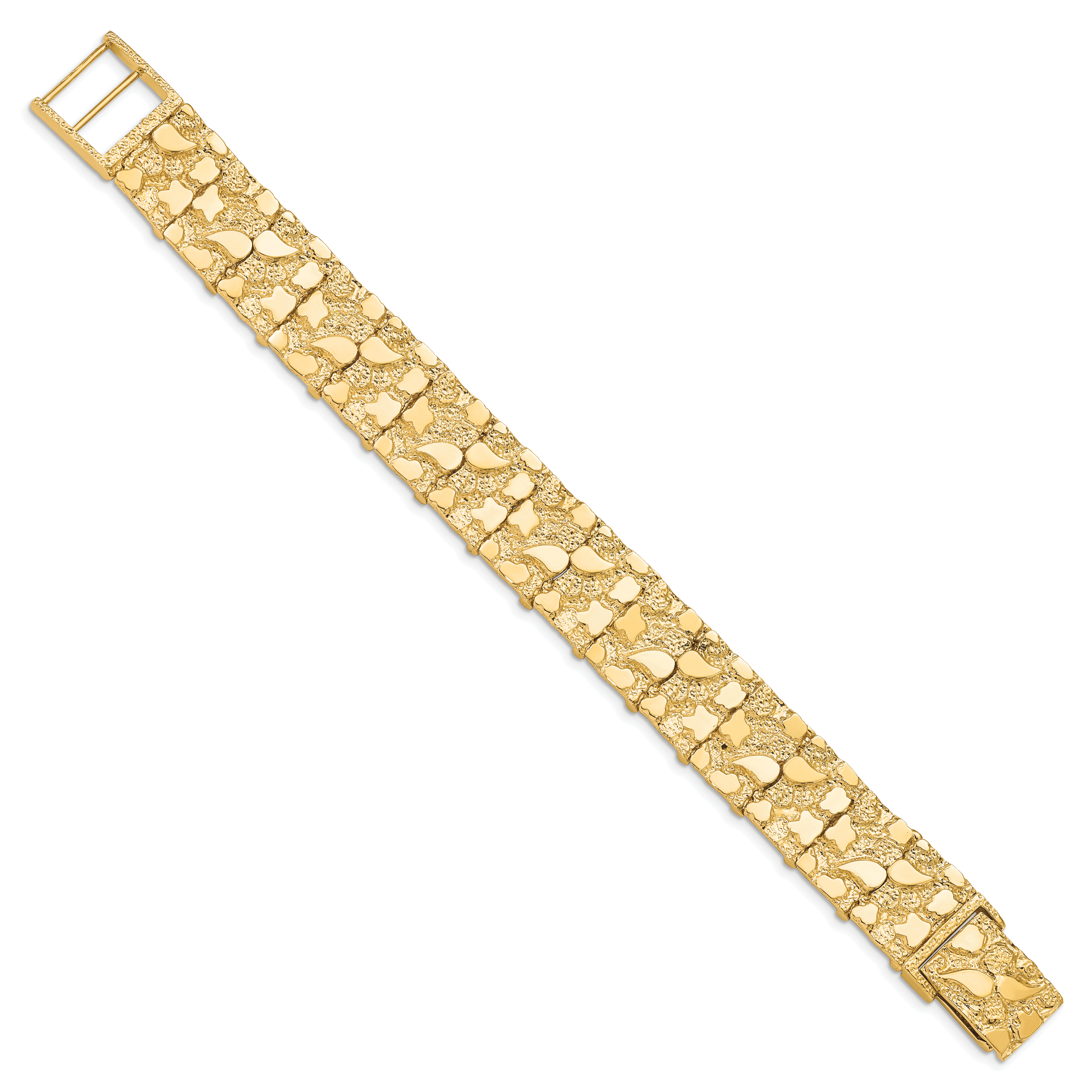 10k 15.0mm NUGGET Bracelet