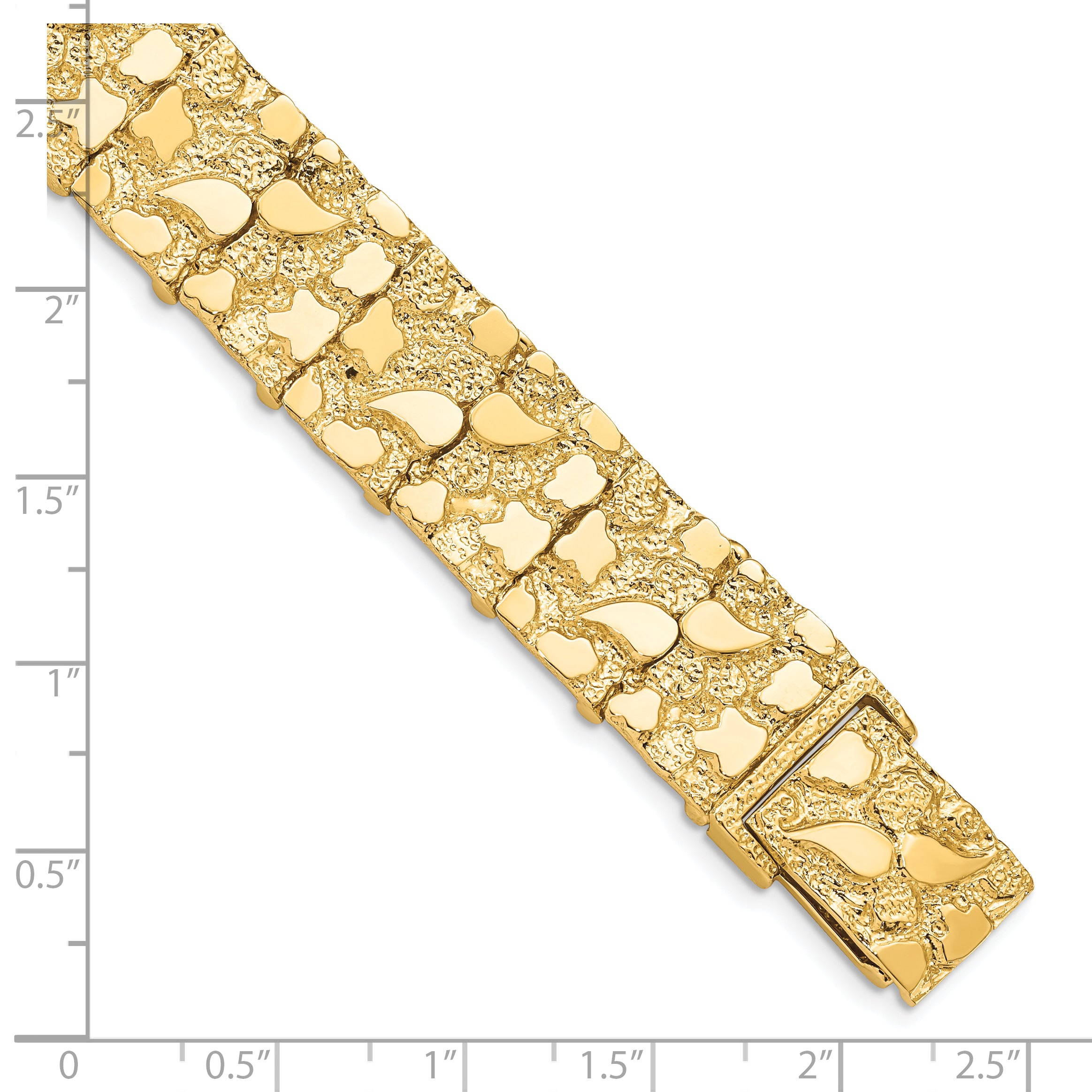 10k 15.0mm NUGGET Bracelet