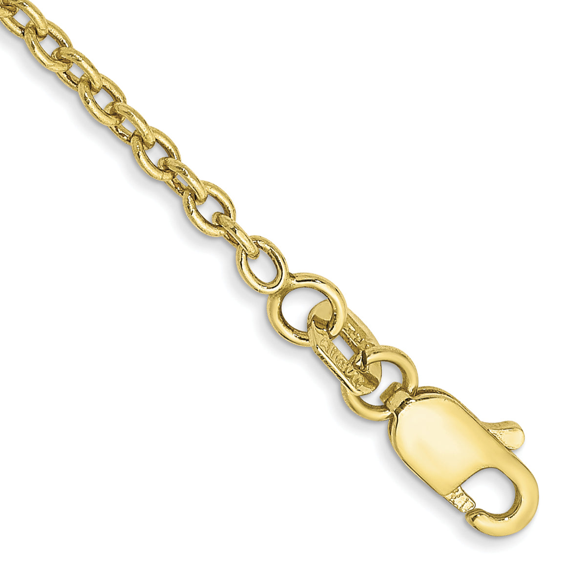 10k 1.8mm Forzantine Cable Chain Anklet