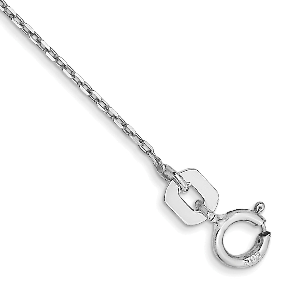 10k WG .8mm D/C Cable with Spring Ring Clasp Chain Anklet