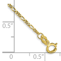 10k 1.25mm Flat Figaro Pendant Chain
