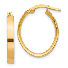 10k Oval Hoop Earrings