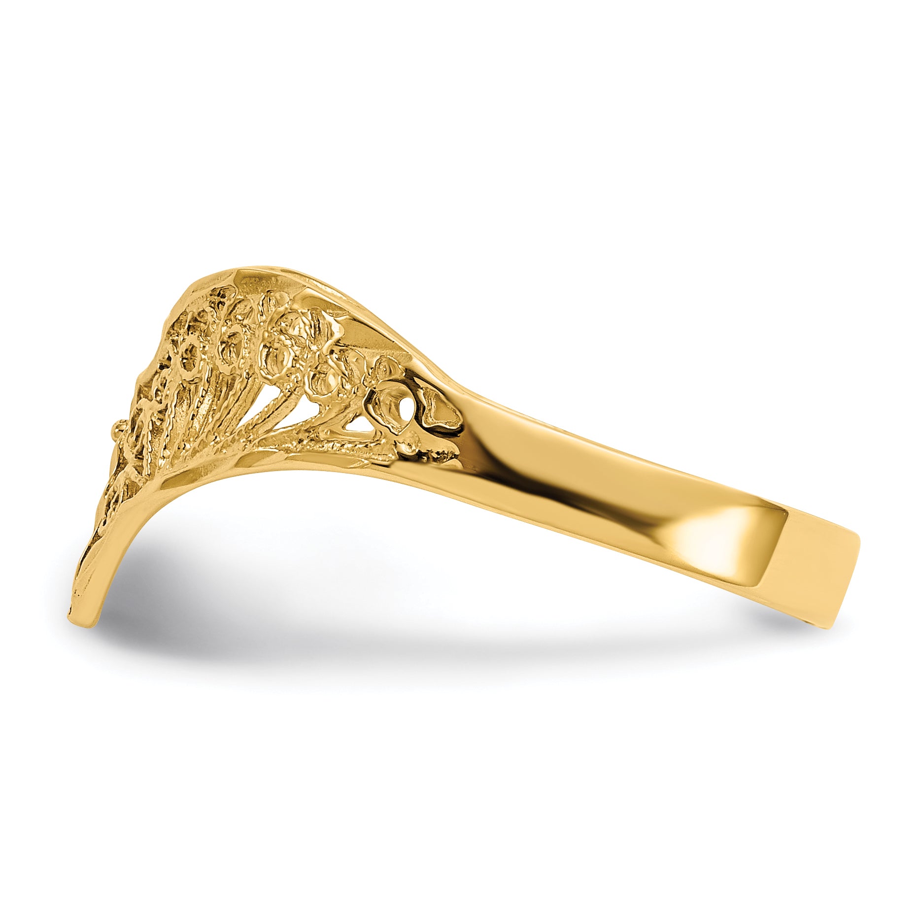 10k Diamond-Cut Filigree Ring