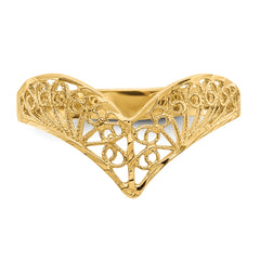 10k Diamond-Cut Filigree Ring - 7