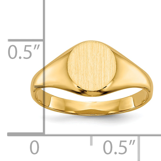 10k Childs Closed Back Signet Ring