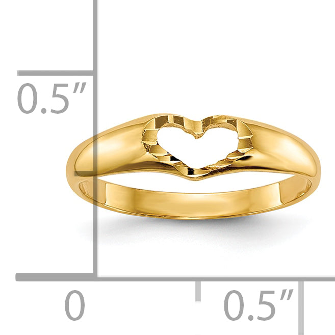 10k Children's Heart Ring