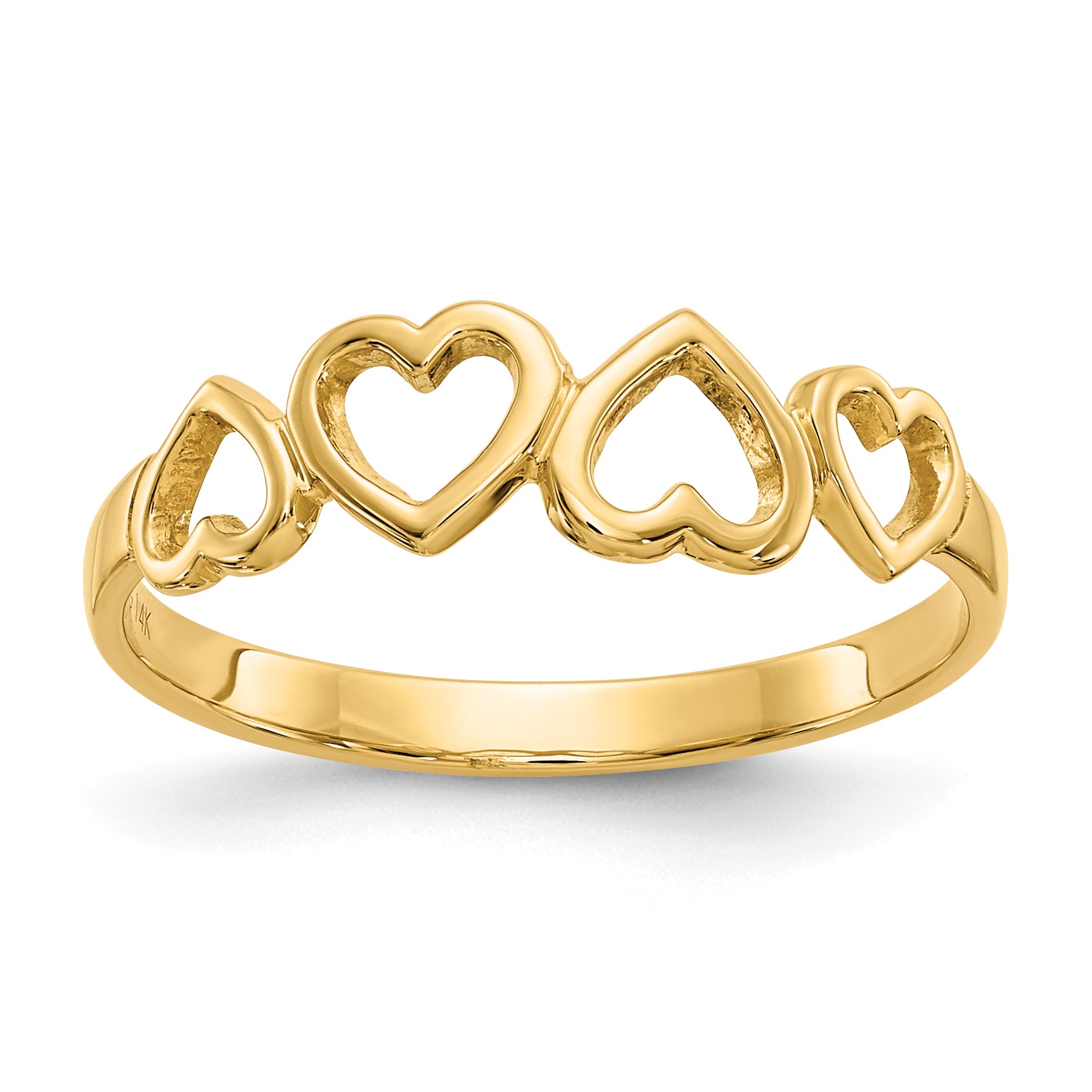 10K Heart Ring