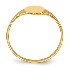 10K Oval Polished Child Signet Ring - 2.25