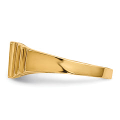 10K Satin Rectangular Child's Signet Ring - 2.25