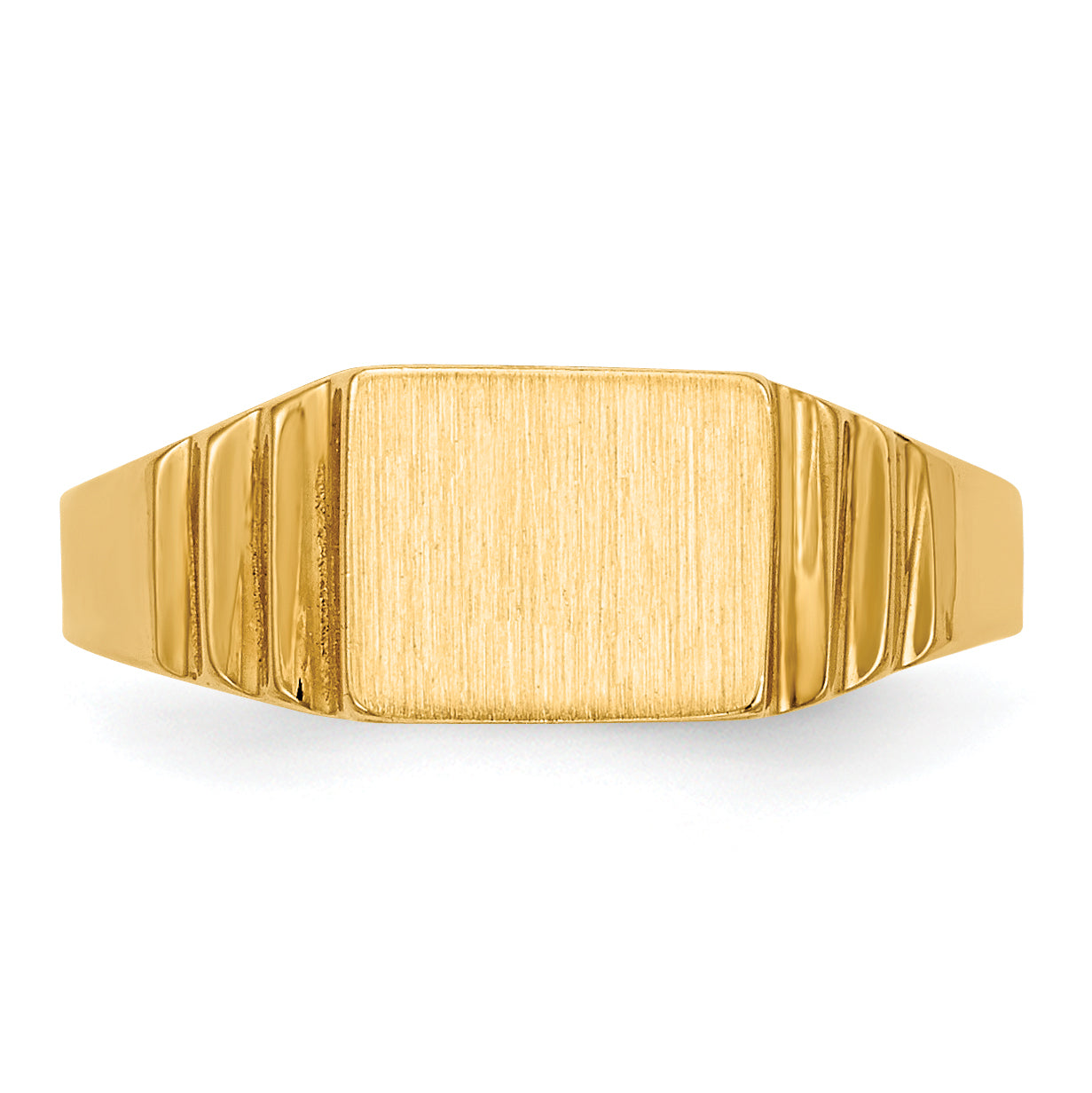 10K Satin Rectangular Child's Signet Ring - 2.25