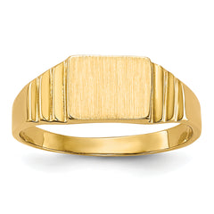 10K Satin Rectangular Child's Signet Ring