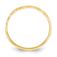 10K Diamond-cut Design Band Childs Ring - 3