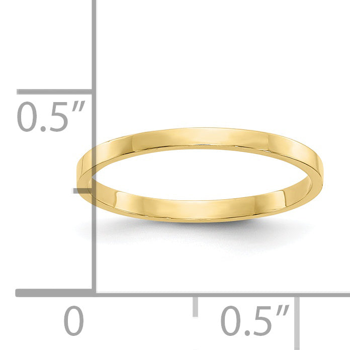 10K High Polished Band Childs Ring - 3