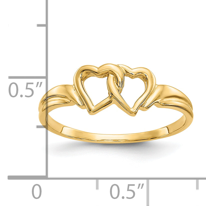 10K Heart Ring