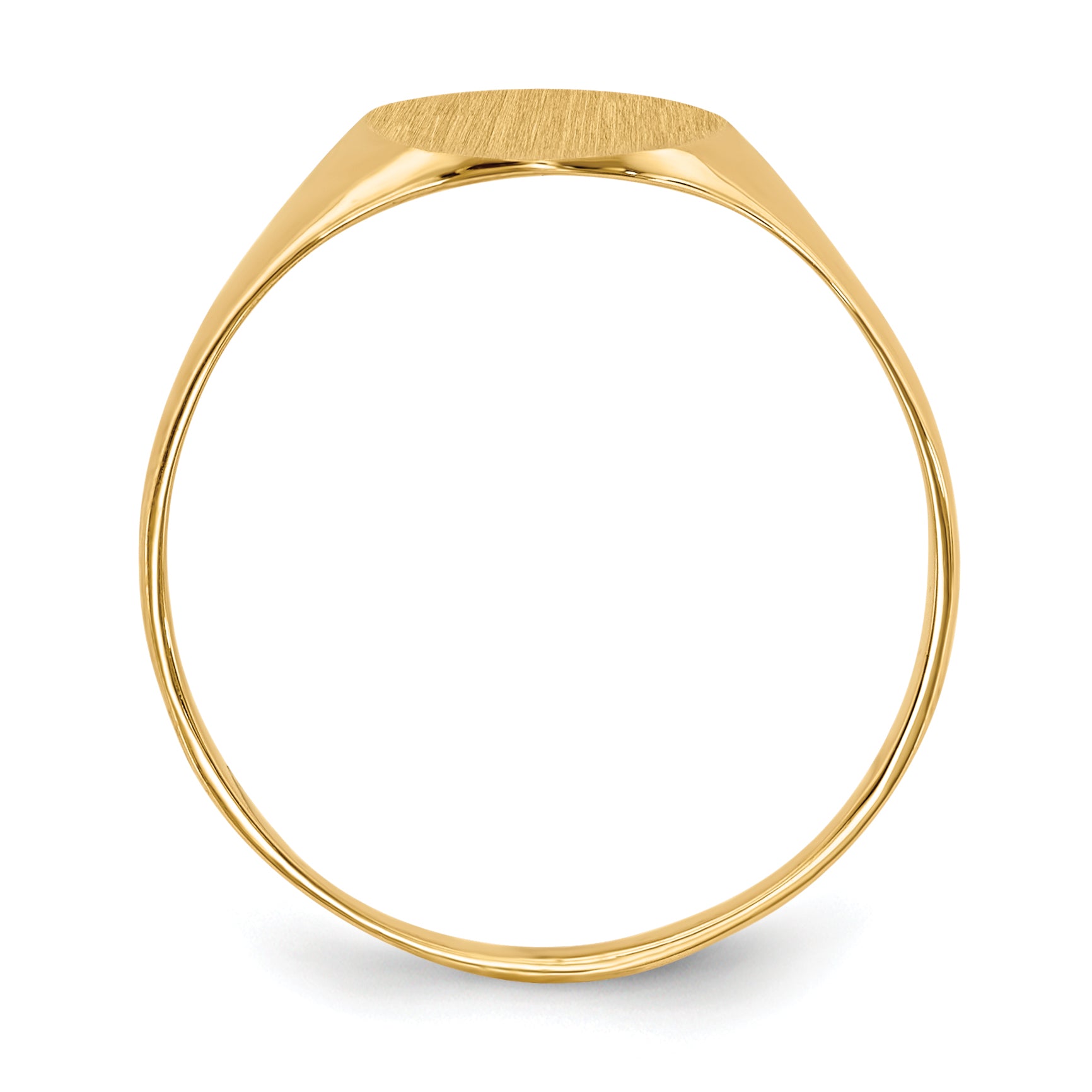 10k 10.0x8.5mm Closed Back Signet Ring