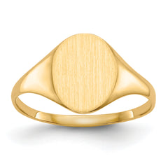 10k 10.0x8.5mm Closed Back Signet Ring