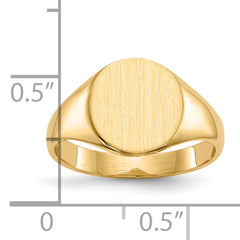 10k 9.5x10.0mm Closed Back Signet Ring