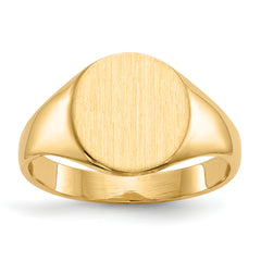 10k 9.5x10.0mm Closed Back Signet Ring