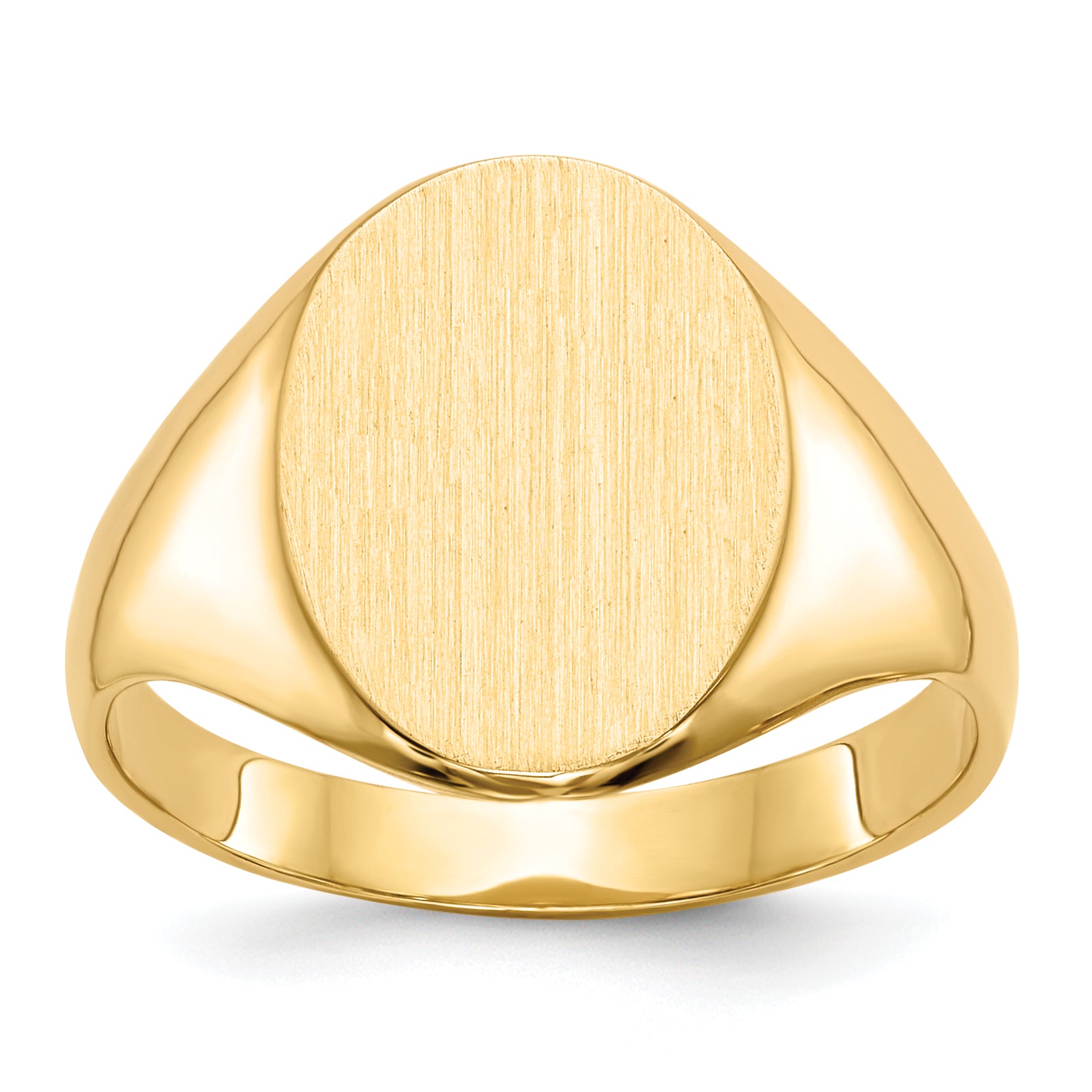 10k 14.0x10.0mm Closed Back Signet Ring