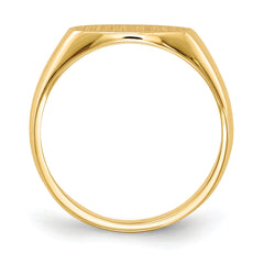 10k 6.5x11.5mm Closed Back Signet Ring