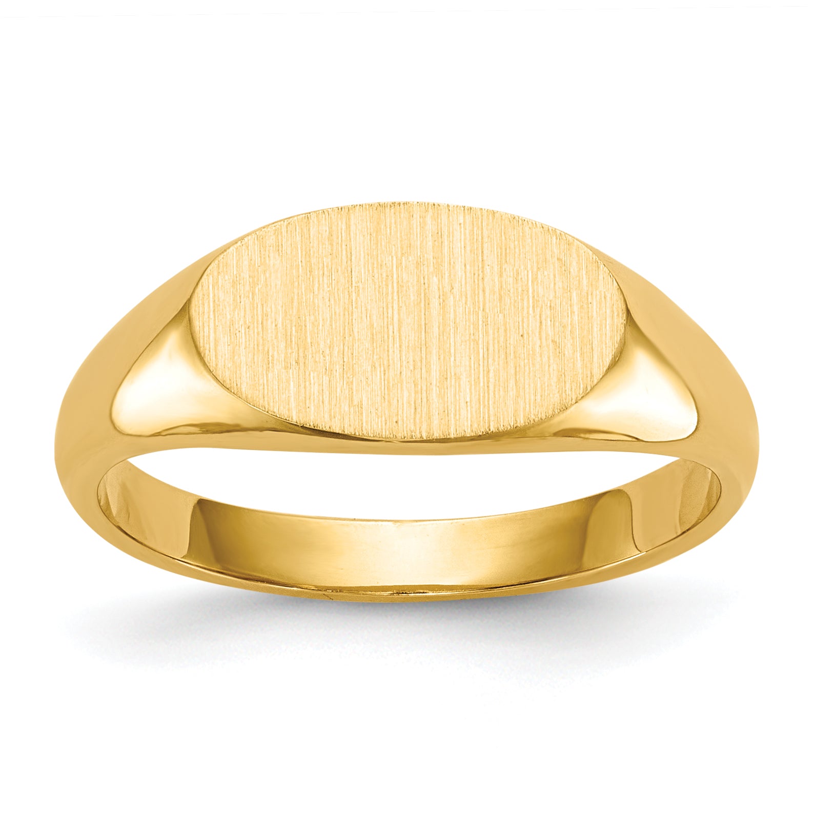 10k 6.5x11.5mm Closed Back Signet Ring