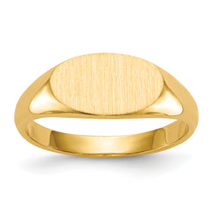 10k 6.5x11.5mm Closed Back Signet Ring