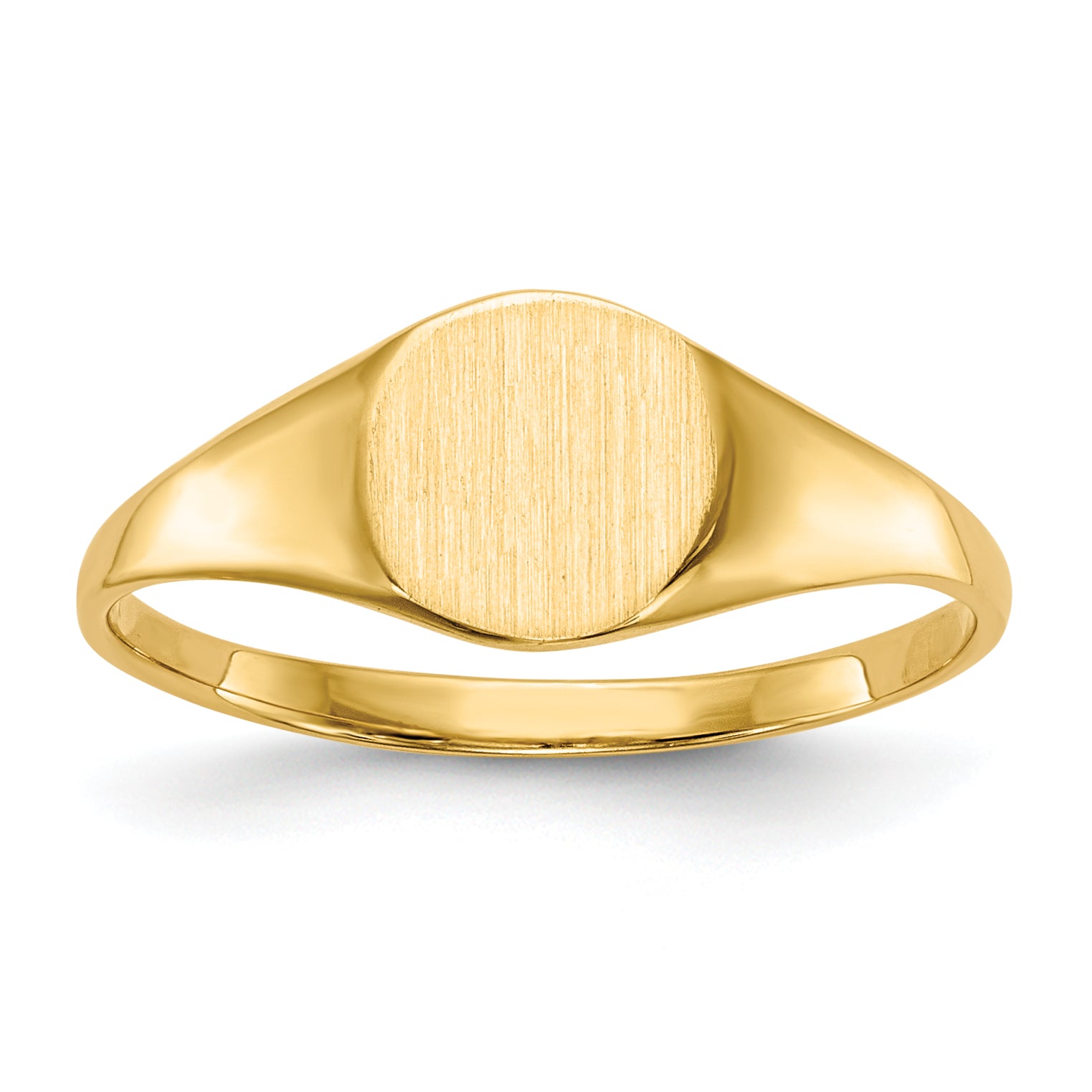 10k 6.5x7.5mm Closed Back Signet Ring