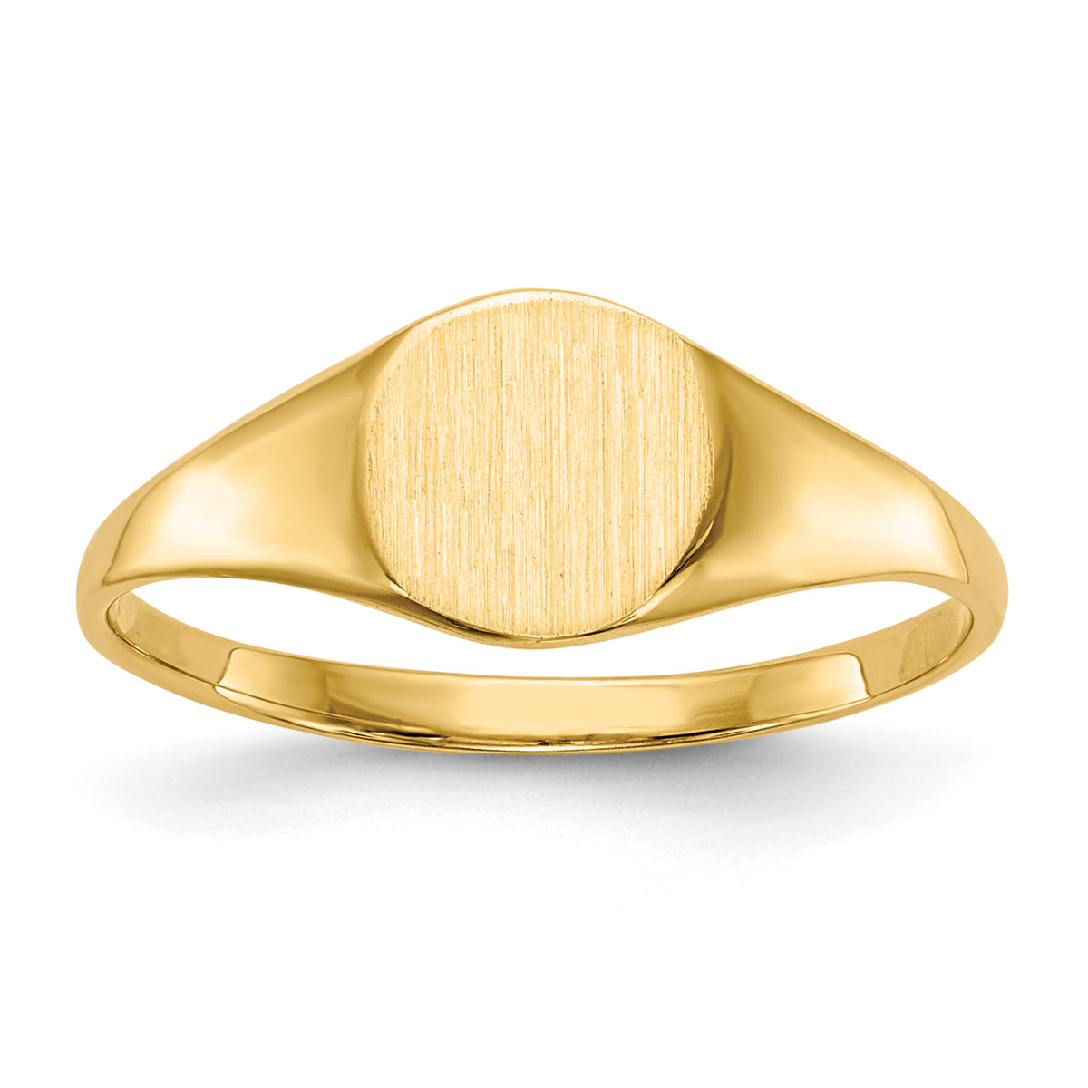 10k 6.5x7.5mm Closed Back Signet Ring