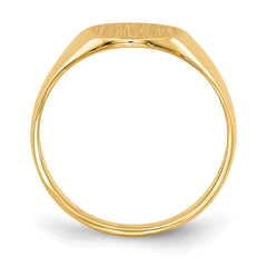 10k 8.5x9.5mm Closed Back Signet Ring