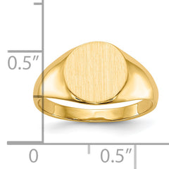 10k 8.5x9.5mm Closed Back Signet Ring