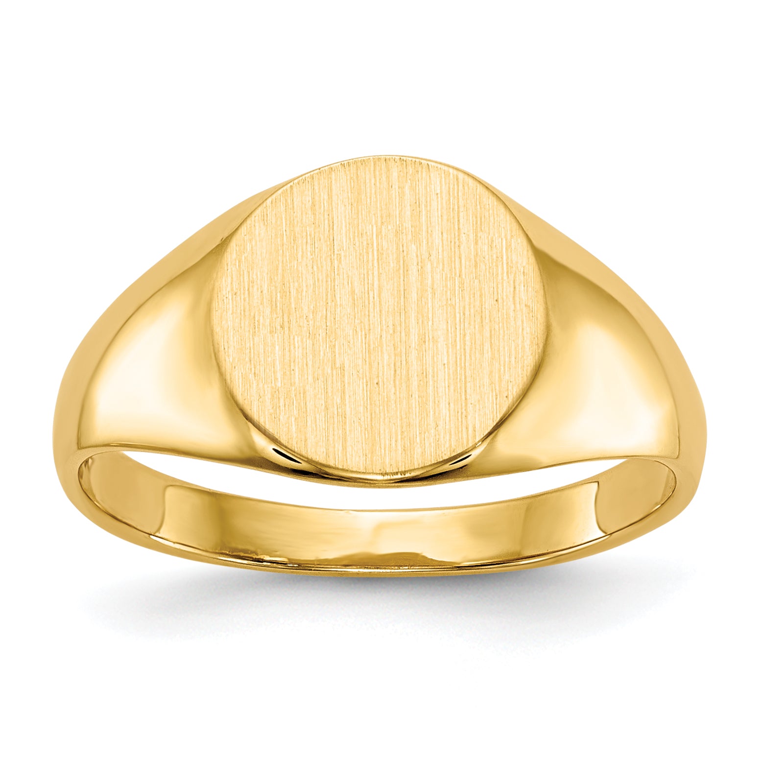 10k 8.5x9.5mm Closed Back Signet Ring