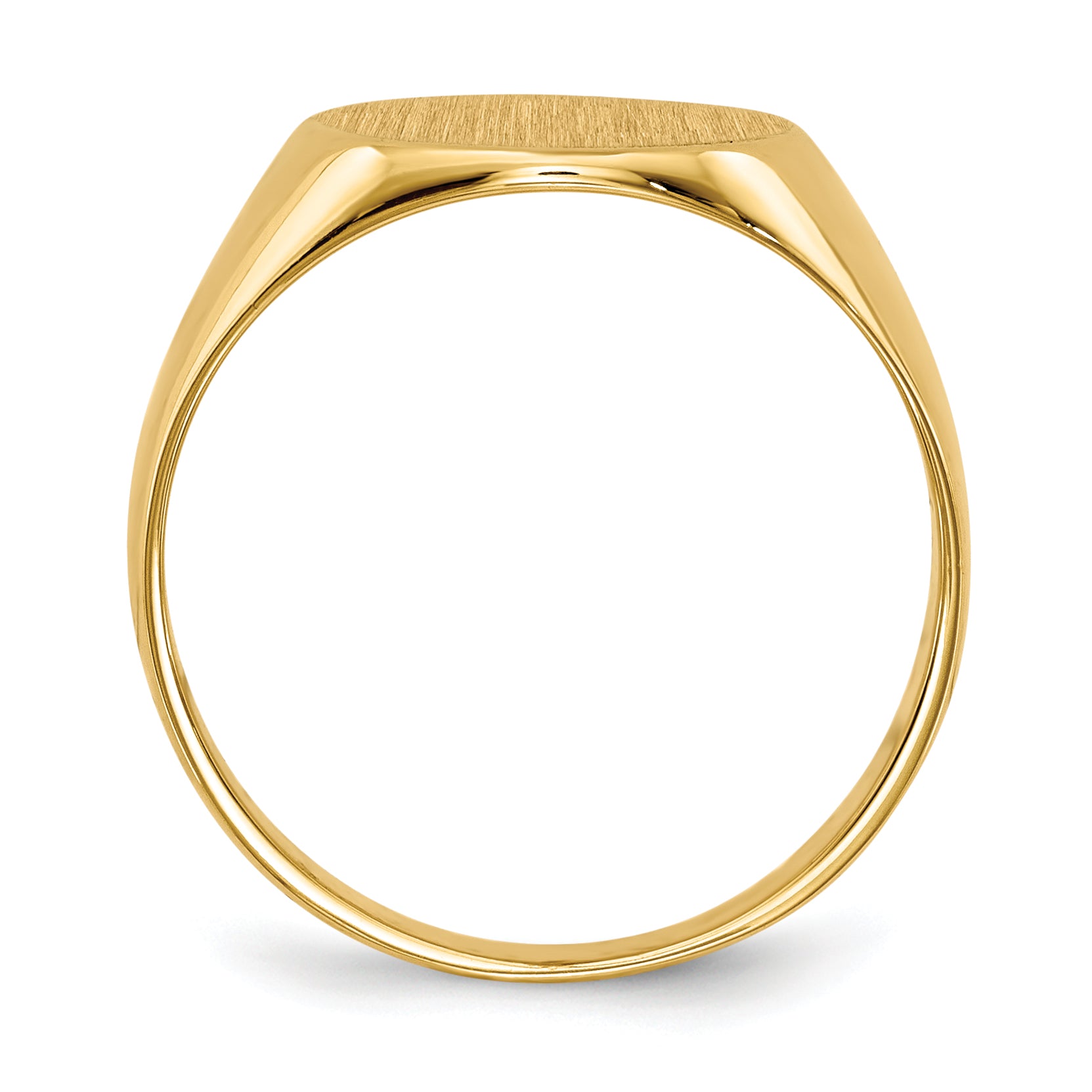 10k 10.5x11.0mm Closed Back Signet Ring