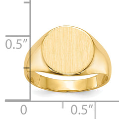 10k 10.5x11.0mm Closed Back Signet Ring