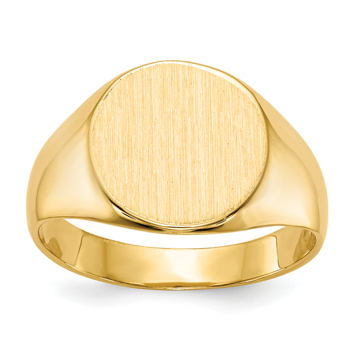 10k 10.5x11.0mm Closed Back Signet Ring