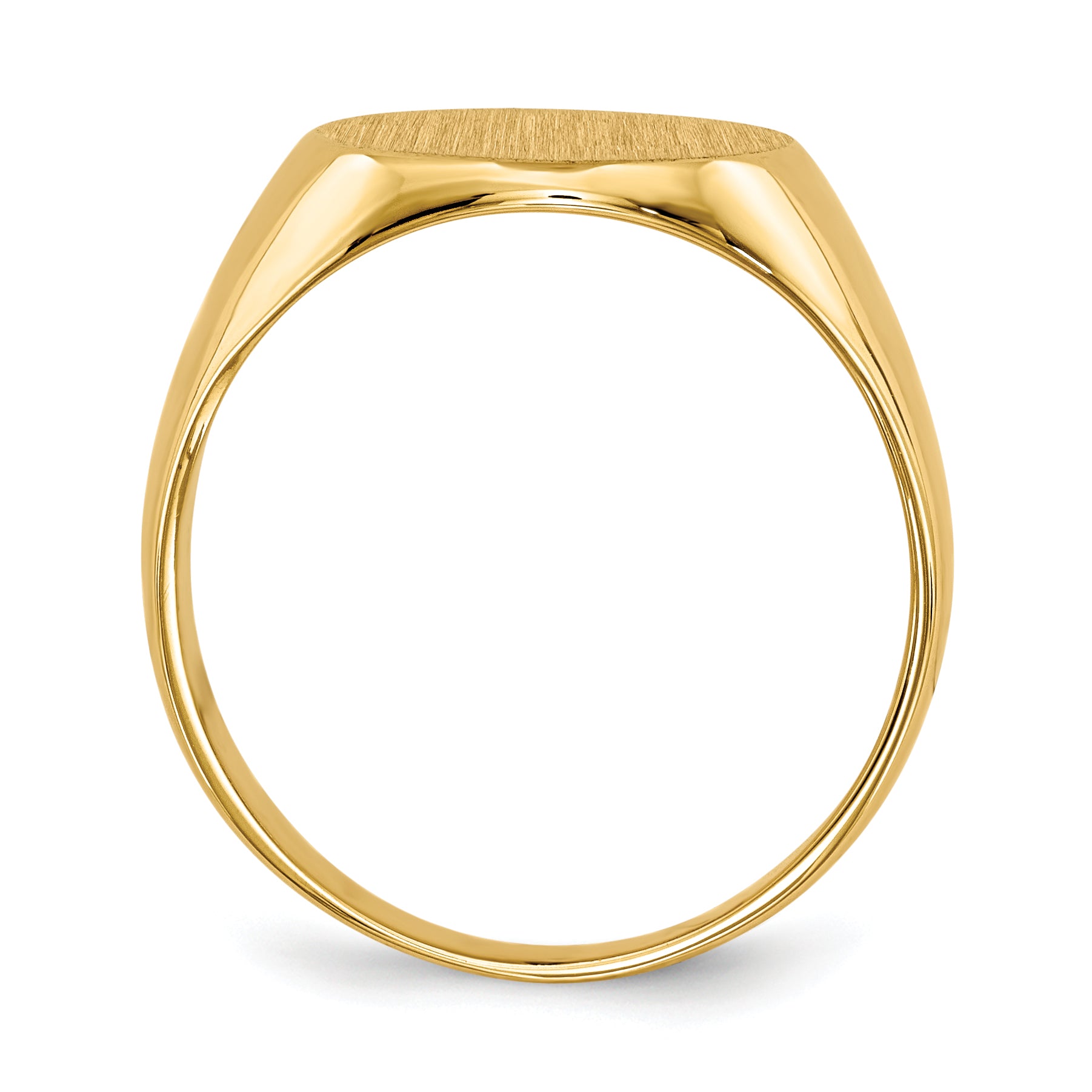 10k 11.5x12.0mm Closed Back Signet Ring